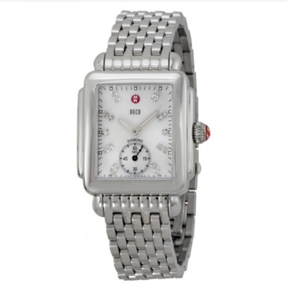 MICHELE Deco Diamond 16 Women’s Watch Silver
